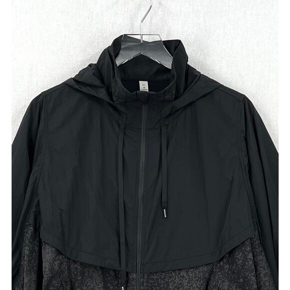 LULULEMON Ride & Reflect Jacket Womens M/L Black Hooded Packable Lightweight - Picture 10 of 16